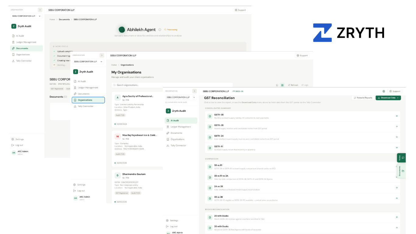 Audit reconciliation screen